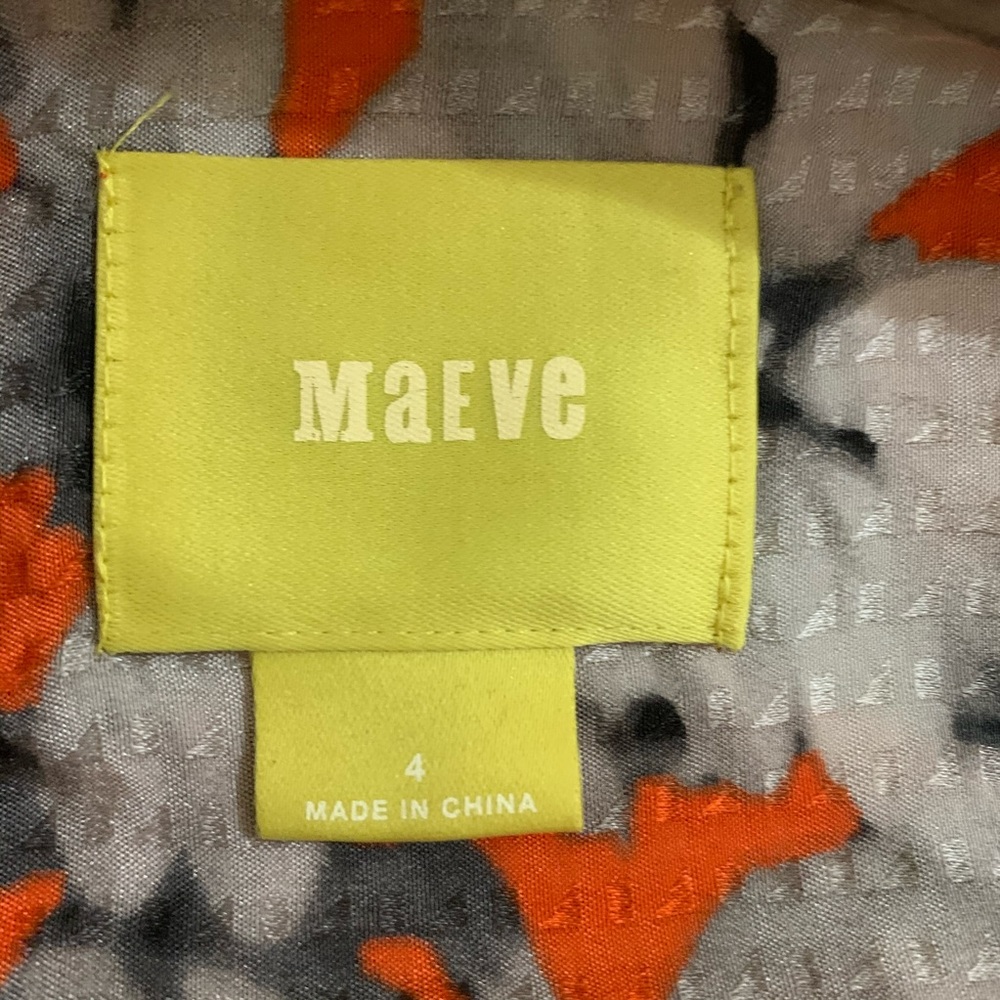 Anthropologie Maeve Orange Floral Spectrum Dress Size 4 - Picture 8 of 8
